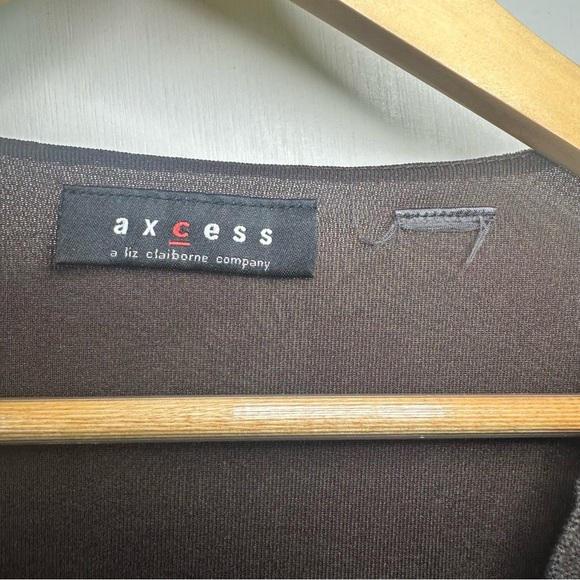 Axcess Y2K Long Sleeve Sheer Top. Size: Medium. - Picture 4 of 5